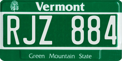 VT license plate RJZ884