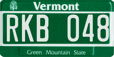 VT license plate RKB048