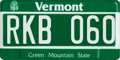 VT license plate RKB060