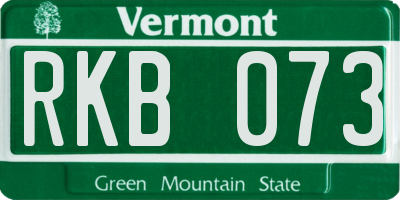 VT license plate RKB073