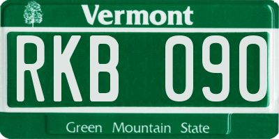 VT license plate RKB090