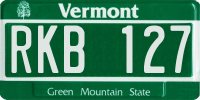 VT license plate RKB127