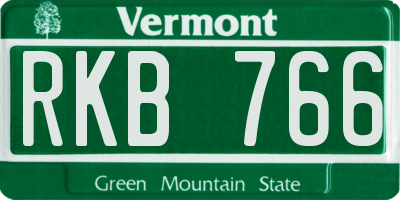 VT license plate RKB766