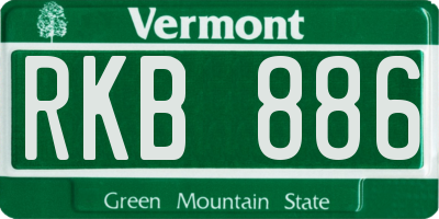 VT license plate RKB886