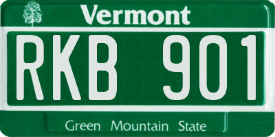 VT license plate RKB901