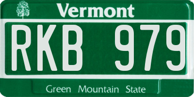 VT license plate RKB979