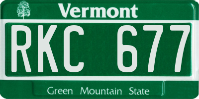 VT license plate RKC677