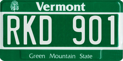 VT license plate RKD901