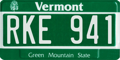 VT license plate RKE941