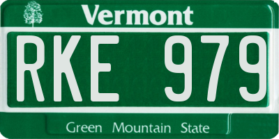 VT license plate RKE979