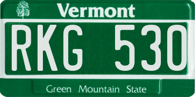 VT license plate RKG530