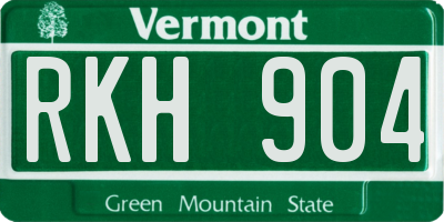 VT license plate RKH904