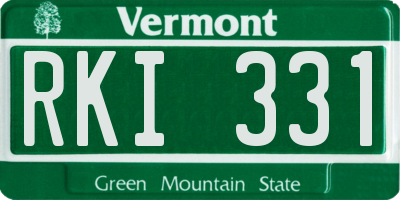 VT license plate RKI331