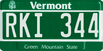 VT license plate RKI344