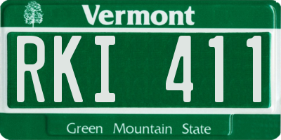 VT license plate RKI411