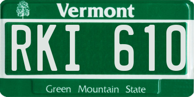 VT license plate RKI610