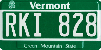 VT license plate RKI828