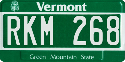 VT license plate RKM268