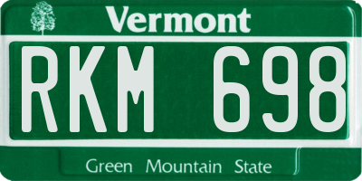 VT license plate RKM698