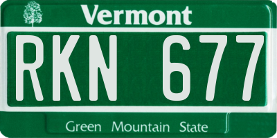 VT license plate RKN677