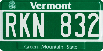 VT license plate RKN832