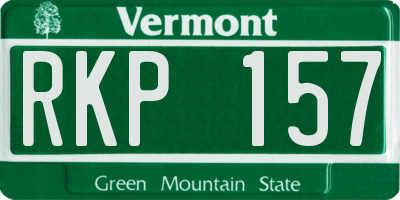 VT license plate RKP157