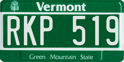 VT license plate RKP519