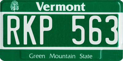 VT license plate RKP563