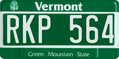 VT license plate RKP564