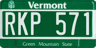 VT license plate RKP571