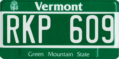 VT license plate RKP609