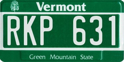VT license plate RKP631