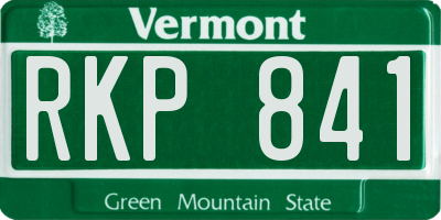 VT license plate RKP841