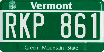 VT license plate RKP861