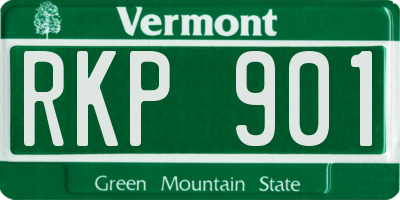 VT license plate RKP901