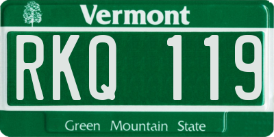 VT license plate RKQ119