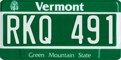 VT license plate RKQ491