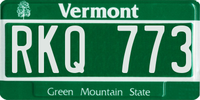 VT license plate RKQ773