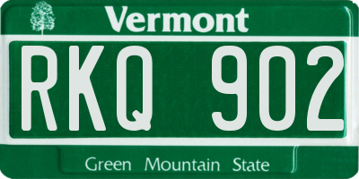 VT license plate RKQ902