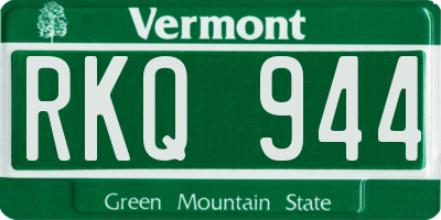 VT license plate RKQ944