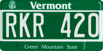 VT license plate RKR420