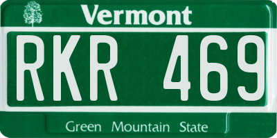 VT license plate RKR469