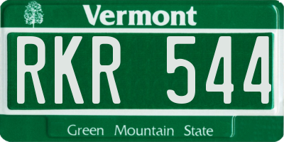 VT license plate RKR544