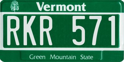 VT license plate RKR571