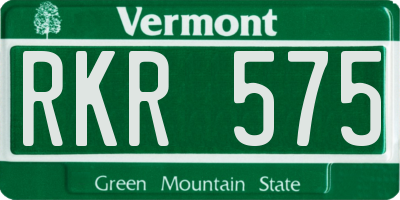 VT license plate RKR575
