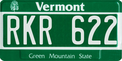 VT license plate RKR622