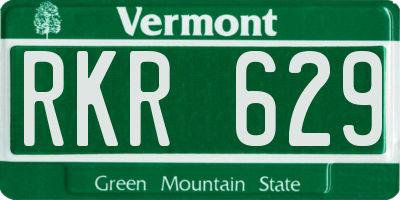 VT license plate RKR629