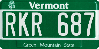 VT license plate RKR687