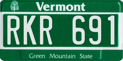 VT license plate RKR691