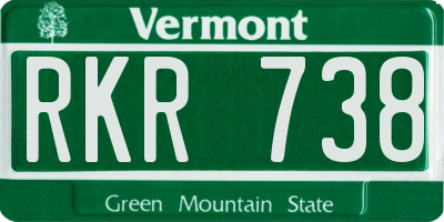 VT license plate RKR738